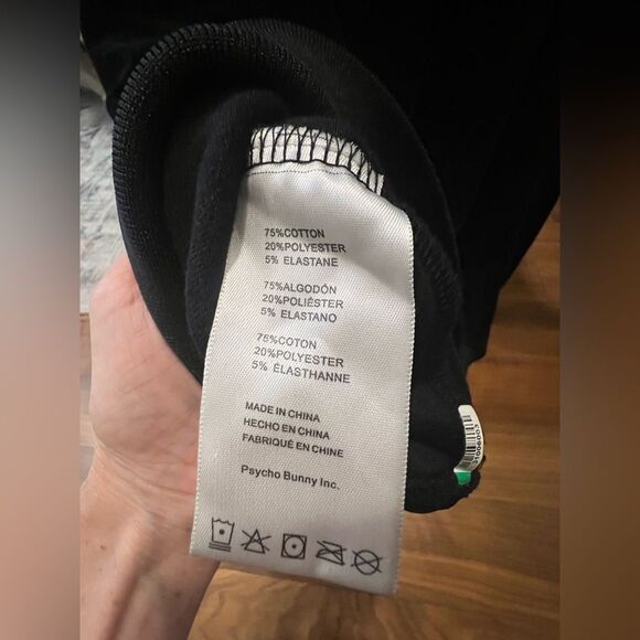 Psycho Bunny Men's velour Black Hoodie size XXL - Picture 6 of 6